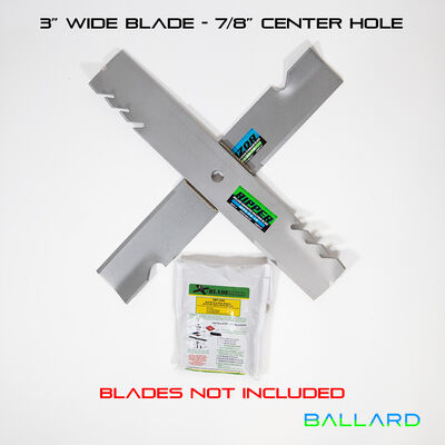 X Blade Triple Pack (3” wide blade - 7/8″ center hole - 3 pack 1 mower)